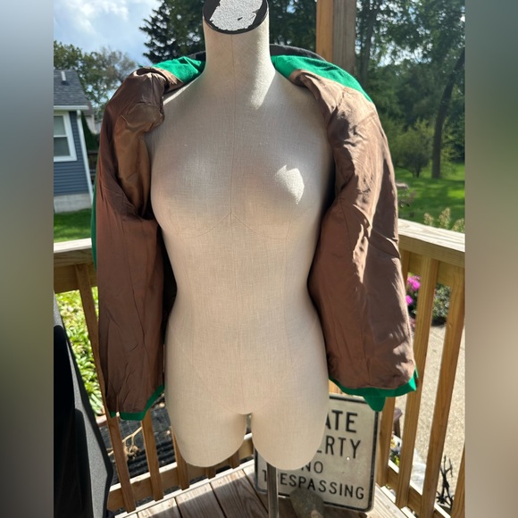 Vintage Joseph Feldman Kelly green button up blazer size 18 1/2 - Picture 3 of 7